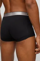 Two-pack of cotton trunks with metallic branded waistbands