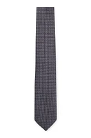 Silk-jacquard tie with micro pattern