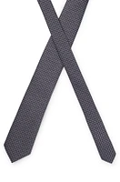 Silk-jacquard tie with micro pattern