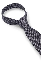 Silk-jacquard tie with micro pattern