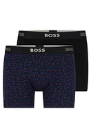 Two-pack of boxer briefs with logo waistbands