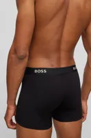 Two-pack of boxer briefs with logo waistbands