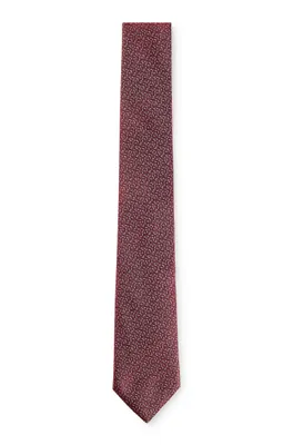 Patterned tie in pure silk
