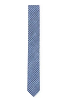 BOSS - Digitally printed tie in cotton and wool - Light Blue