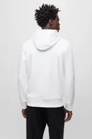 Cotton-terry regular-fit hoodie with degradé logo