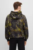 Cotton-terry hoodie with lichen-inspired graphics