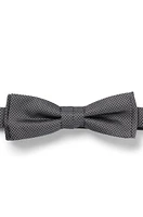 Italian-made bow tie in micro-pattern silk jacquard