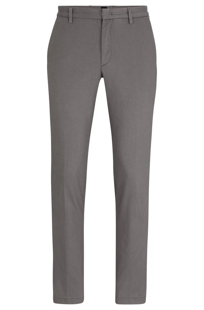 Slim-fit chinos a melange stretch-cotton blend