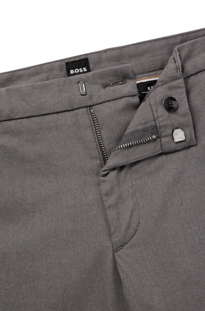 Slim-fit chinos a melange stretch-cotton blend