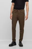 BOSS - Slim-fit pants twill Light Green