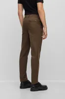 BOSS - Slim-fit pants twill Light Green