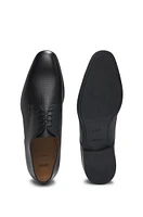 BOSS - Derby shoes structured leather with padded insole Black