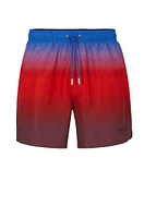 Logo-print swim shorts with degradé monogram pattern