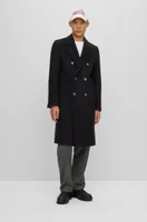 Slim-fit coat a wool blend