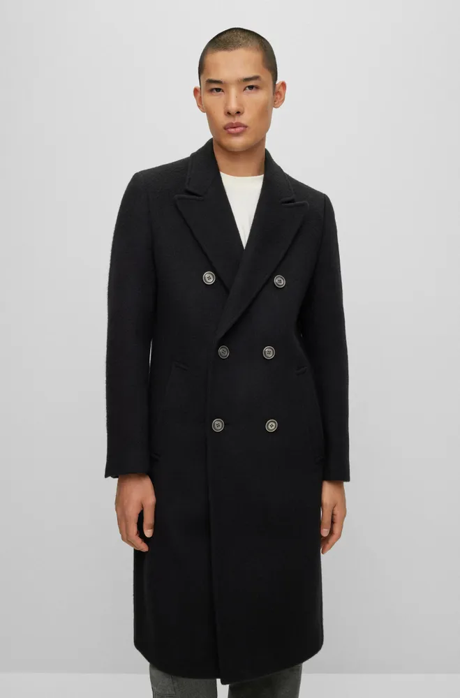 Slim-fit coat a wool blend