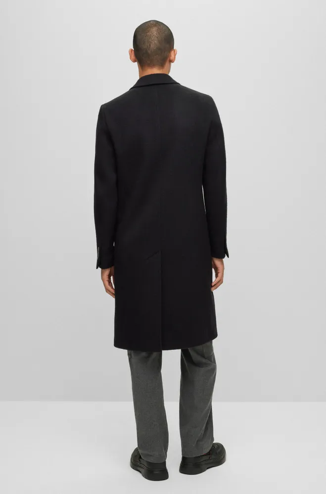 Slim-fit coat a wool blend