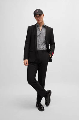 Extra-slim-fit suit a structured wool blend