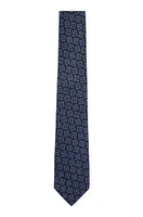 Silk tie with modern jacquard pattern