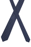 Silk tie with modern jacquard pattern