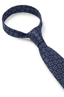 Silk tie with modern jacquard pattern