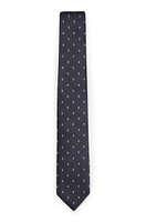 Silk-jacquard tie with detailed pattern