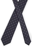 Silk-jacquard tie with detailed pattern