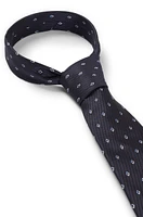 Silk-jacquard tie with detailed pattern