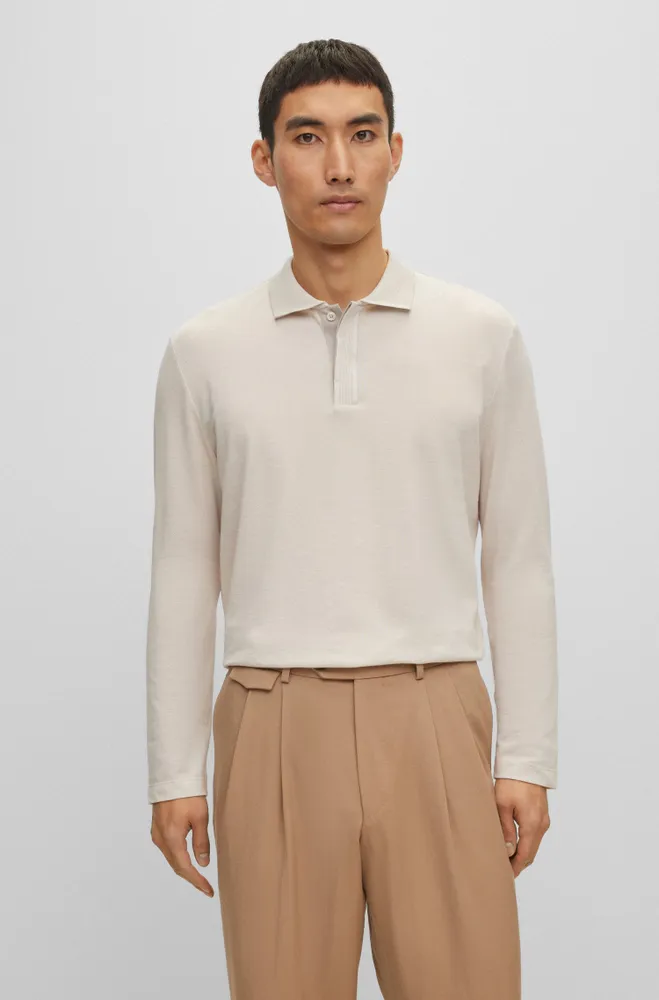 Regular-fit polo shirt cotton and cashmere