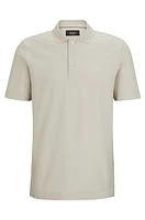 Regular-fit polo shirt cotton and silk