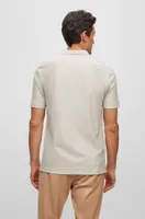 Regular-fit polo shirt cotton and silk