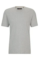 Cotton-cashmere T-shirt with mercerized finish