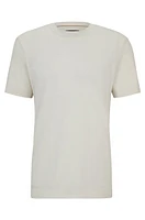 Cotton-cashmere T-shirt with mercerized finish