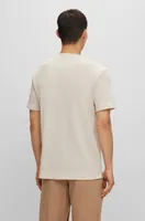 Cotton-cashmere T-shirt with mercerized finish