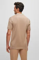 Regular-fit polo shirt cotton and silk