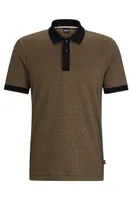 Cotton-blend polo shirt with ottoman structure