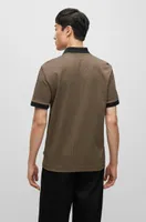 Cotton-blend polo shirt with ottoman structure