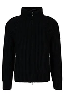 Relaxed-fit cardigan virgin wool with chunky structure