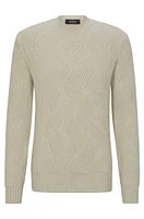 Mixed-structure sweater virgin wool and cashmere