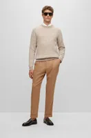 Two-tone sweater alpaca-blend jacquard