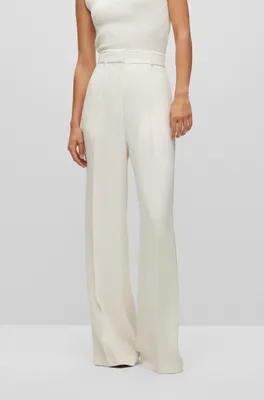 Relaxed-fit pants with wide leg