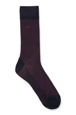 Regular-length socks with pattern and logo