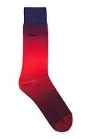 Regular-length socks with degradé print and logo