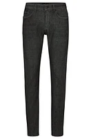 Slim-fit jeans black performance-stretch knitted denim