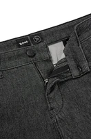 Slim-fit jeans black performance-stretch knitted denim