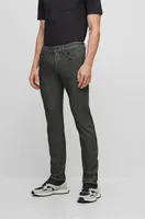 Slim-fit jeans black performance-stretch knitted denim