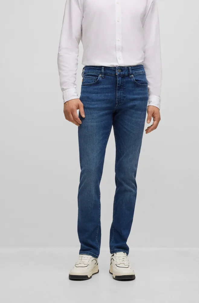 Slim-fit jeans pure-blue comfort-stretch denim