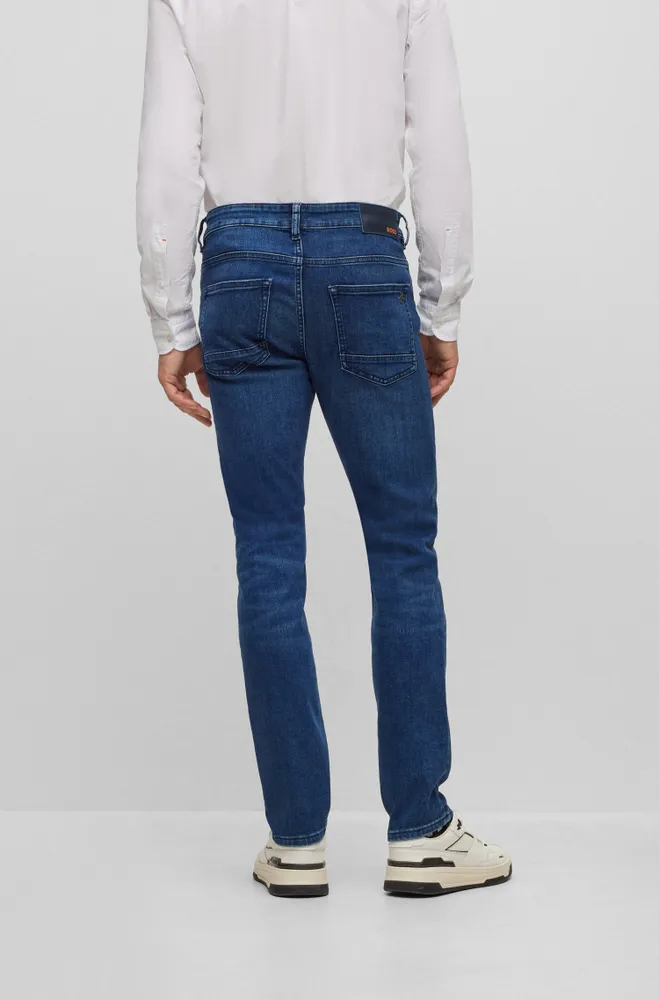 Slim-fit jeans pure-blue comfort-stretch denim