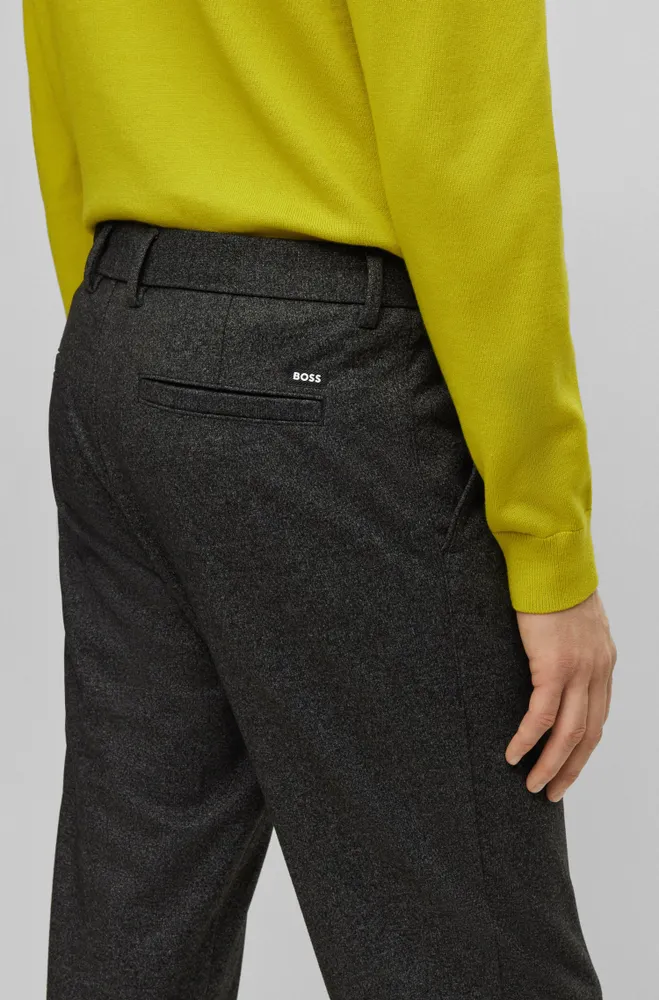 Regular-fit regular-rise trousers with tapered leg