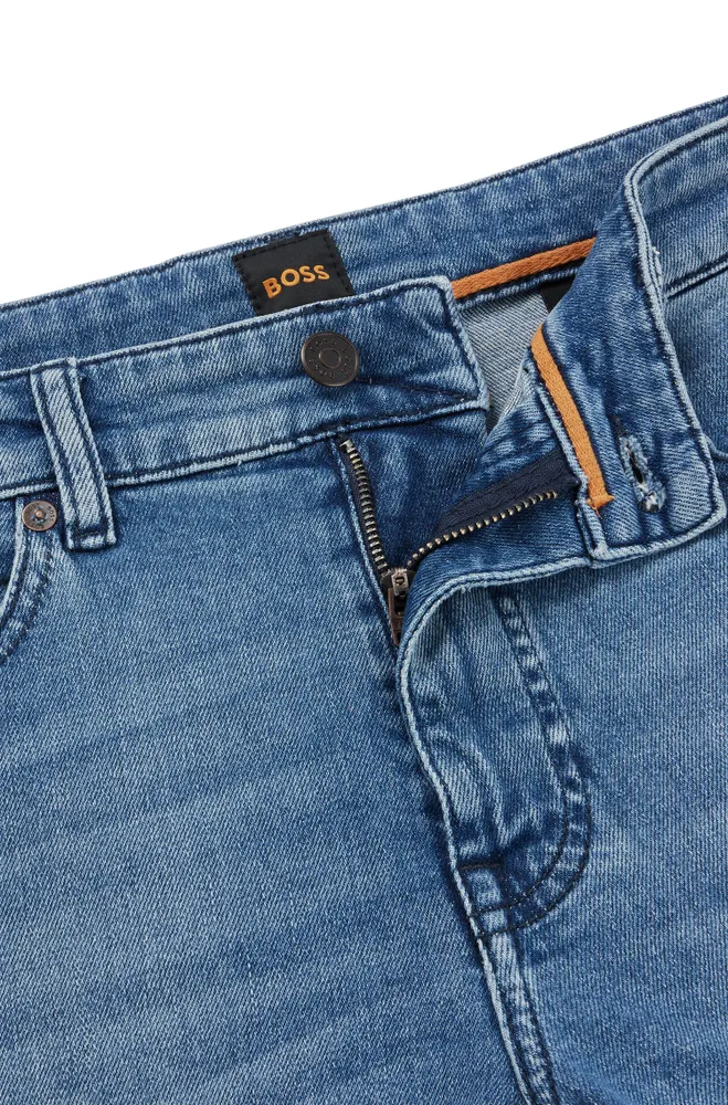 Slim-fit jeans blue comfort-stretch denim