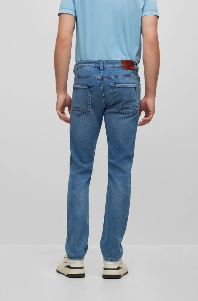 Slim-fit jeans blue comfort-stretch denim